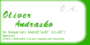 oliver andrasko business card